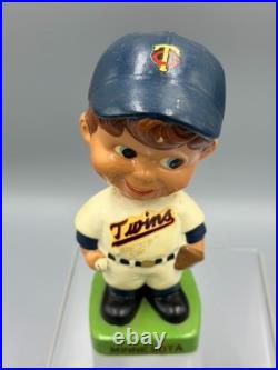1960s MINNESOTA TWINS Baseball NODDER Bobblehead Vintage Green Base Japan