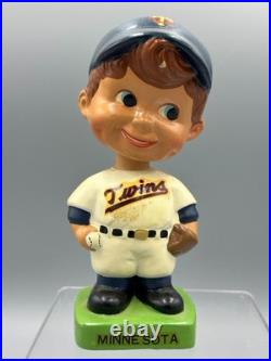 1960s MINNESOTA TWINS Baseball NODDER Bobblehead Vintage Green Base Japan
