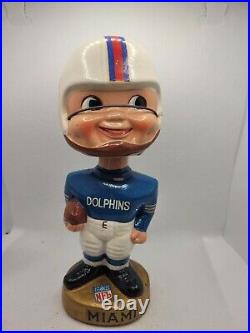 1960s Miami Dolphins vintage gold base bobblehead nodder figurine with box Japan