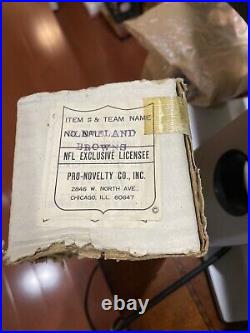 1960s NFL Vintage Cleveland Browns BobbleHead Bobbing Nodder Mint In Box Rare