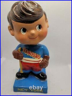 1960s New York Rangers vintage blue square base bobblehead nodder figurine Japan