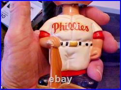 1960s Philadelphia Phillies Baseball Bobber Bobble Head Vintage Toy Doll Japan