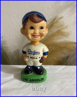 1960s Vintage Baseball Bobblehead Nodder Los Angeles Dodgers Green Base Rare
