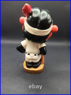 1960s Vintage Cleveland Indians Paper Mache Nodder Bobblehead Chief Wahoo Mascot
