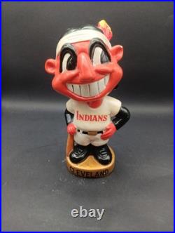1960s Vintage Cleveland Indians Paper Mache Nodder Bobblehead Chief Wahoo Mascot