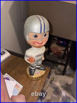 1960s Vintage Dallas Cowboys Bobblehead Nodder Gold Base