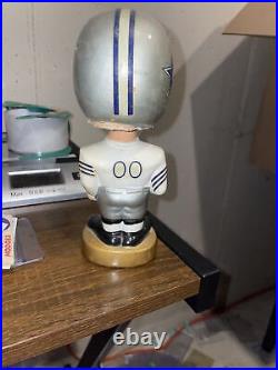 1960s Vintage Dallas Cowboys Bobblehead Nodder Gold Base