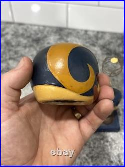 1960s Vintage LA Rams Bobble Head Nodder NFL Mascot Black Base Rare HTF