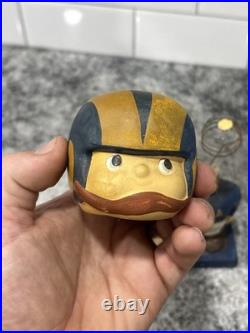 1960s Vintage LA Rams Bobble Head Nodder NFL Mascot Black Base Rare HTF