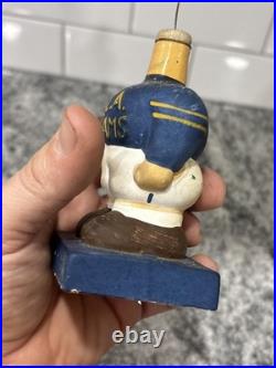 1960s Vintage LA Rams Bobble Head Nodder NFL Mascot Black Base Rare HTF 1960s Vintage LA Rams Bobble Head Nodder NFL Mascot Black Base Rare HTF