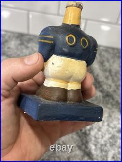 1960s Vintage LA Rams Bobble Head Nodder NFL Mascot Black Base Rare HTF