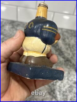 1960s Vintage LA Rams Bobble Head Nodder NFL Mascot Black Base Rare HTF