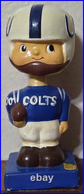 1960s Vintage NFL Square Base BobbleHead Nodder Baltimore Colts Made in Japan