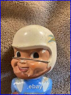 1960s Vintage San Diego Chargers Bobblehead Gold Base Japan Nodder