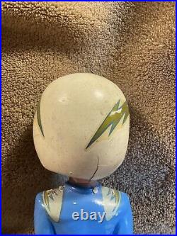 1960s Vintage San Diego Chargers Bobblehead Gold Base Japan Nodder