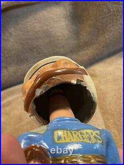 1960s Vintage San Diego Chargers Bobblehead Gold Base Japan Nodder