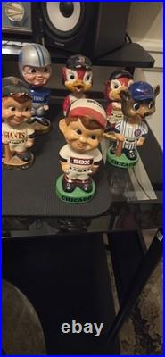 1960s Vintage Sports Bobble Heads Lot- Cardinals, Sox, Giants, Lions, Cubs