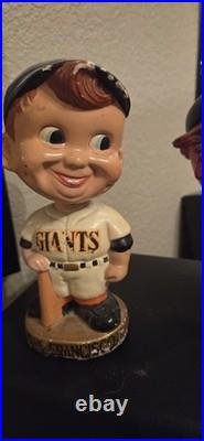 1960s Vintage Sports Bobble Heads Lot- Cardinals, Sox, Giants, Lions, Cubs