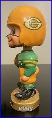 1961-66 6.5 Green Bay Packers Football Bobblehead Nodder 1960s Vintage Toes Up