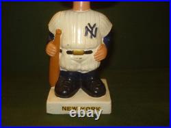1961 Ny Yankees Bobbing Head Doll, Nodder, White Base, Japan, Vintage, Hi Grade