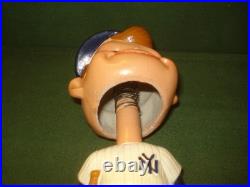1961 Ny Yankees Bobbing Head Doll, Nodder, White Base, Japan, Vintage, Hi Grade