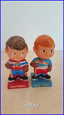 1962 Japan Mfg. (2) Vintage Ranger/Canadian NHL Bobble Heads Rare Estate Finds