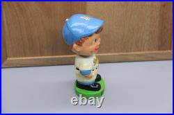 1962 LOS ANGELES DODGERS green base & hair swirl, Vtg Bobblehead Nodder, Japan
