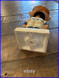 1962 Los Angeles Dodgers Boy Face Baseball Bobblehead Nodder Vintage White Base
