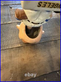 1962 Los Angeles Dodgers Boy Face Baseball Bobblehead Nodder Vintage White Base