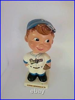 1962 Los Angeles Dodgers Stadium Baseball Bobblehead Nodder Vintage White Base