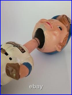 1962 Los Angeles Dodgers Stadium Baseball Bobblehead Nodder Vintage White Base