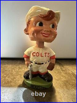 1962 Vintage 6 Shooter Houston Colts Bobblehead/Nodder with Green Base