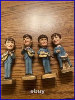 1964 THE BEATLES JOHN PAUL GEORGE RINGO NODDERS 3.5 PLASTIC BOBBLE HEAD Vintage