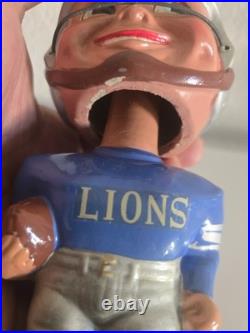 1965 Original Vintage Detroit Lions Gold Base Bobblehead Nodder Japan NFL