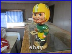 1967 NFL Green Bay Packers Bobble Head Nodder Sport Specialties Label Japan Vtg