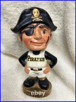 1967 Vintage Pittsburgh Pirates Mascot Bobblehead with gold base