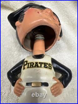 1967 Vintage Pittsburgh Pirates Mascot Bobblehead with gold base