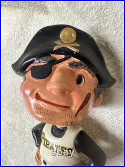 1967 Vintage Pittsburgh Pirates Mascot Bobblehead with gold base