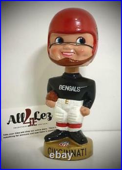 1968 Cincinnati Bengals Redish Vintage Boy Nodder Bobblehead NFL Merger Series