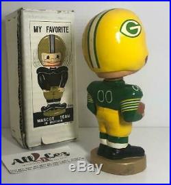 1968 GREEN BAY PACKERS VINTAGE BOY NODDER BOBBLEHEAD NFL MERGER SERIES with BOX