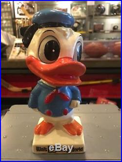 1970's Donald Duck Disneyworld Vintage Bobble Bobbing Head Doll Missing Hand