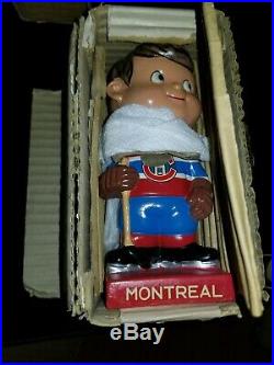 1970's Montreal Canadiens Nodder Bobblehead With Original Box Rare Vintage