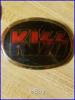 1977 Vintage KISS belt buckle Lot by Pacifica with a bobble head and keychain