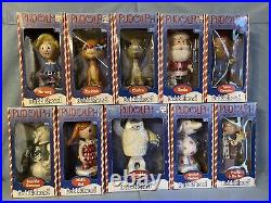 2002 Rudolph the Red-Nosed Reindeer Bobblehead Complete set of 8 figures VINTAGE