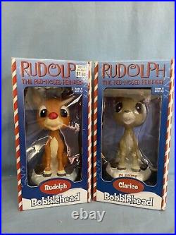 2002 Rudolph the Red-Nosed Reindeer Bobblehead Complete set of 8 figures VINTAGE