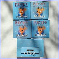 2002 Rudolph the Red-Nosed Reindeer Bobblehead Lot Of 5 Rare Vtg Nos Christmas