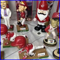 20 Cincinnati Reds Bobblehead Collection SGA Gnomes Latos Cozart Vintage Lot