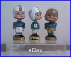 2 Miami Dolphins Football Bobbleheads And A Navy Bobblehead Vintage 1960's