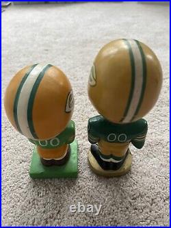 2x VINTAGE 1960'S GREEN BAY PACKERS NODDER/BOBBLEHEAD Both In Great Condition