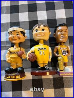 3 Vintage Lakers Bobble heads